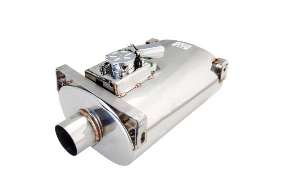 Xforce Universal Varex Oval Muffler in 2.5Inch with Bracket Mounts