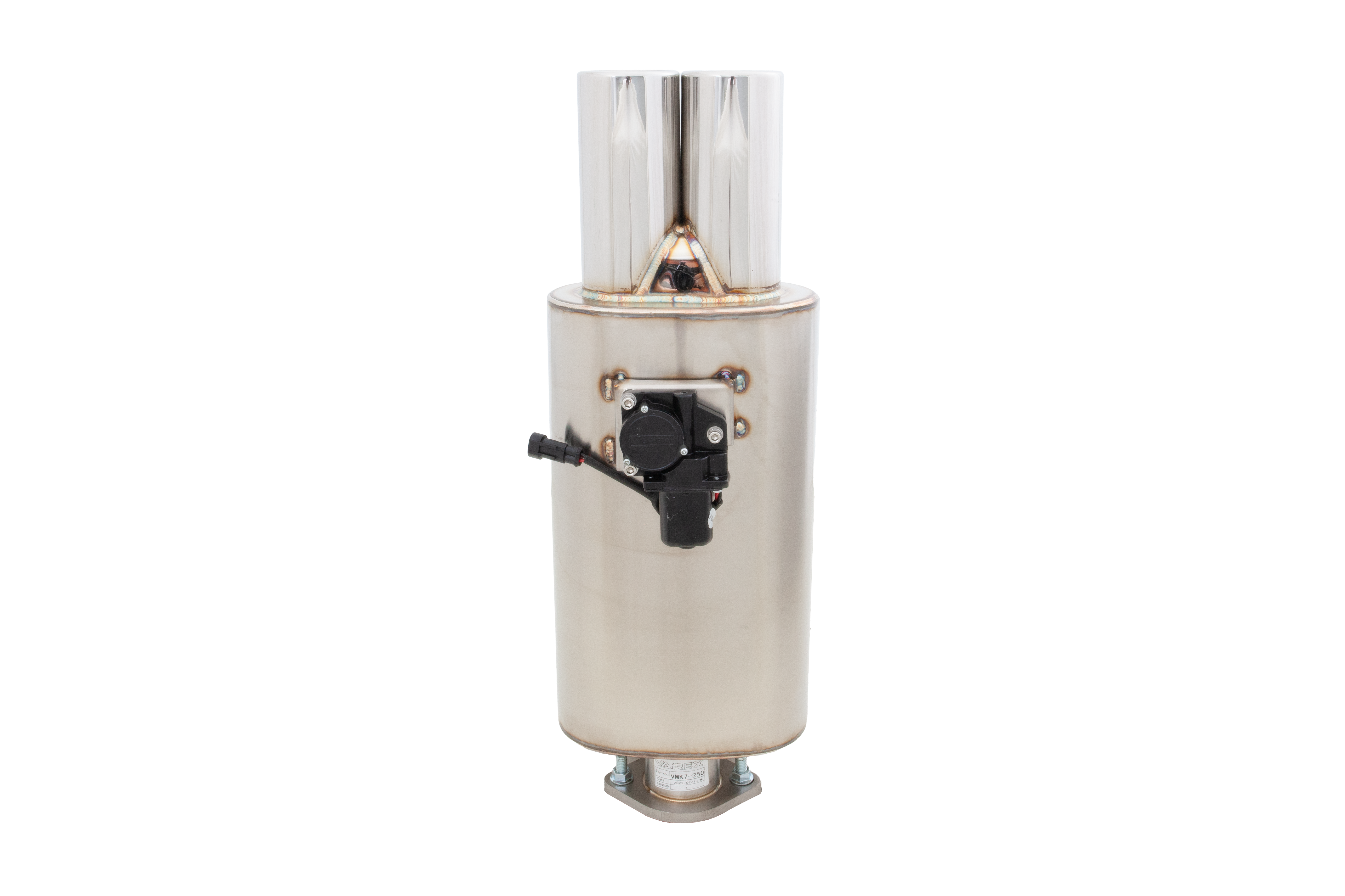 Xforce Varex Universal Oval 6X10" 16" Body Length. 3" Flanged Inlet. Twin 3" Do" - 0