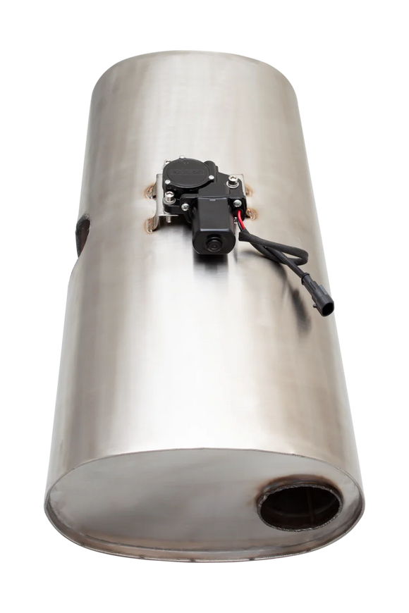Xforce Varex Valved Muffler 3Inch Flanged Inlet dual 2.5Inch outlets Loud