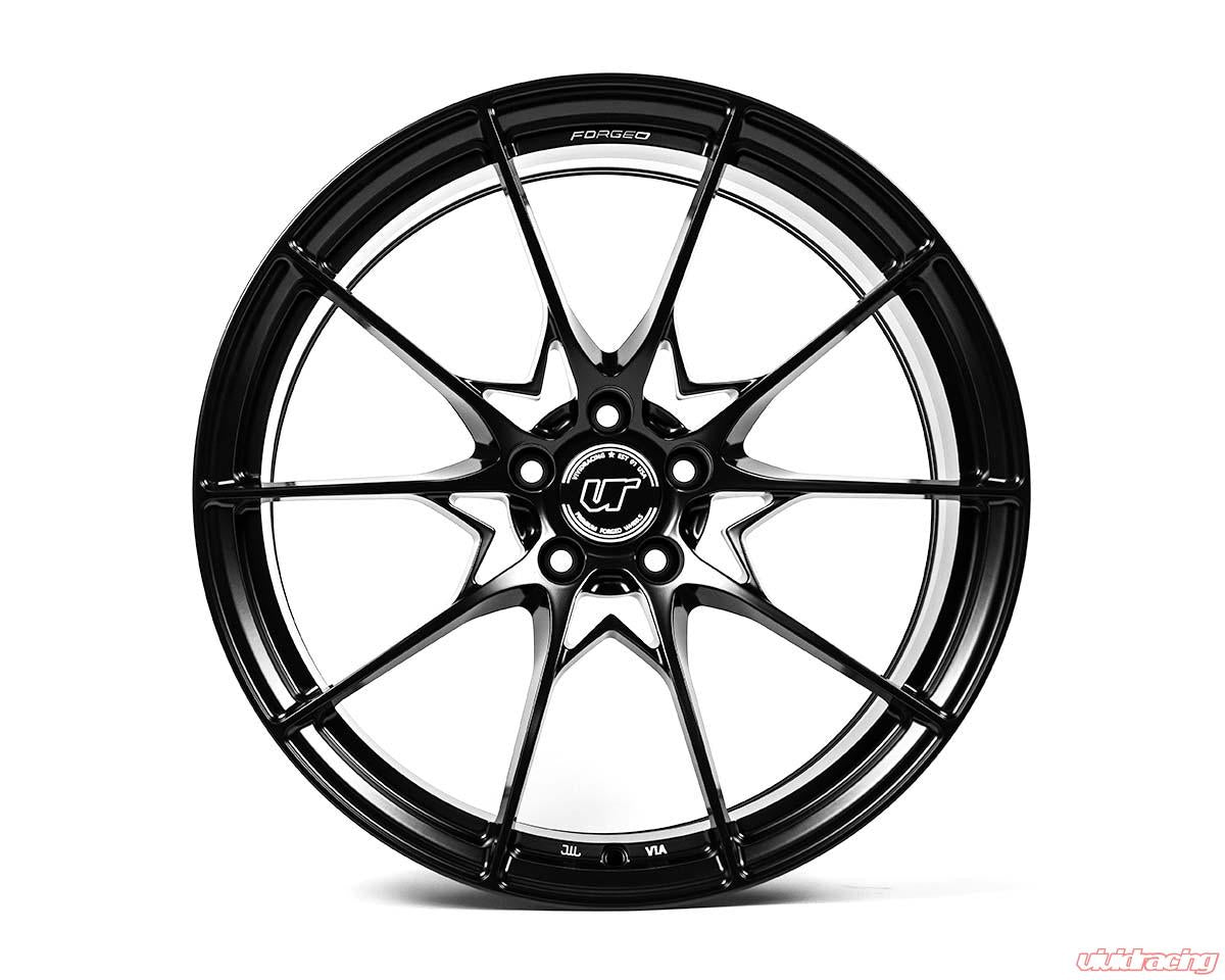 VR Forged D03 Wheel Package Porsche Taycan | Audi e-Tron GT 21x9.5 21x11.5 Matte Black - 0