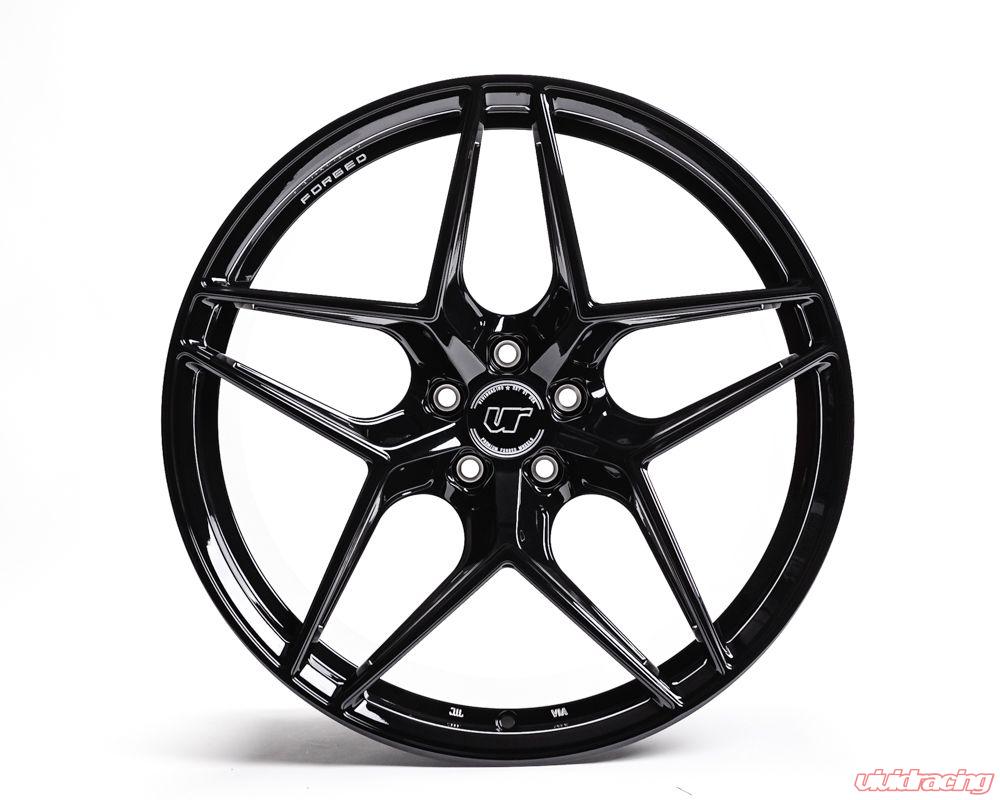 VR Forged D04 Wheel Package Audi R8 | Lamborghini Huracan 20x9.0 21x12 Gloss Black - 0