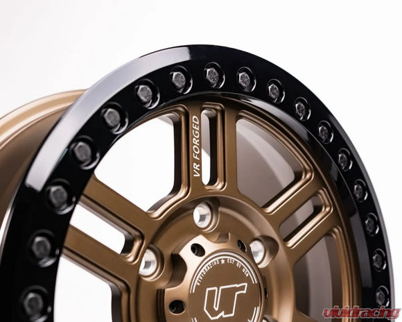 VR Forged D16 Beadlock UTV Wheel Satin Bronze 15x6 +40mm 6x139.7