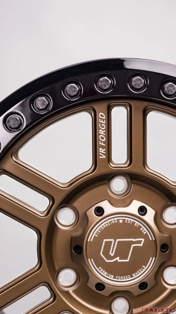 VR Forged D16 Beadlock UTV Wheel Satin Bronze 15x6 +40mm 6x139.7