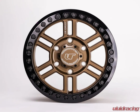 VR Forged D16 Beadlock UTV Wheel Satin Bronze 15x6 +40mm 6x139.7