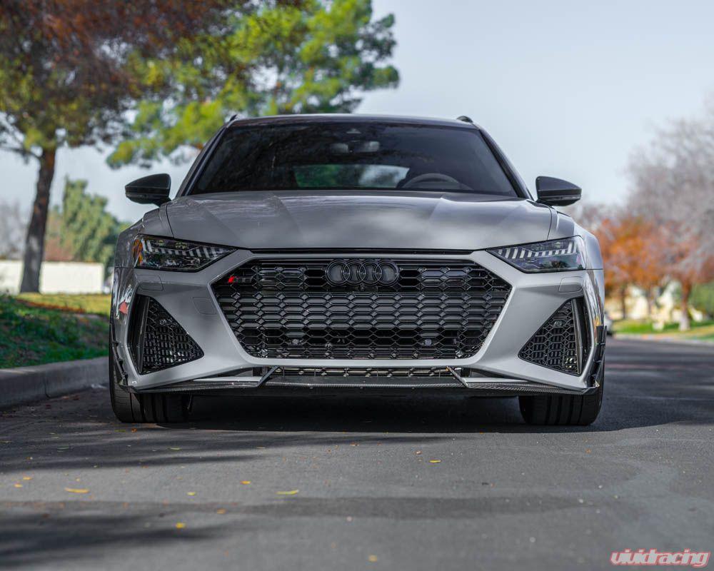 VR Aero Carbon Fiber Front Lip Spoiler Audi RS6 Avant C8 - 0