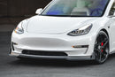 VR Aero Matte Carbon Fiber Front Lip Spoiler Tesla Model 3 2018+-1