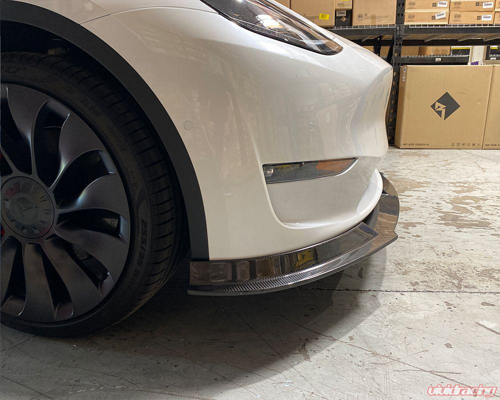VR Aero Carbon Fiber Front Lip Tesla Model Y 2020+ - 0