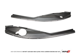 AMS Performance Infiniti Q50 & Q60 Red Alpha Matte Carbon Fender Side Trim Set