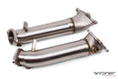 VRSF Nissan GTR 3.5" Catless Cast Bellmouth Downpipes-2