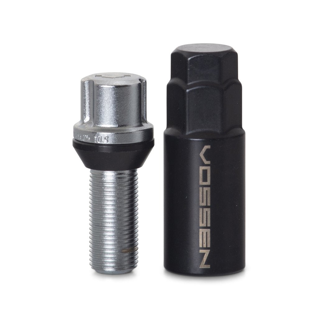 VOSSEN LOCK BOLT - 14X1.25 - 30mm - 17 HEX -  SET OF 4 - CONE SEAT - SILVER - 0