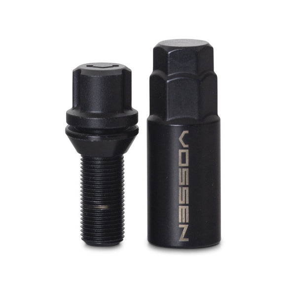VOSSEN LOCK BOLT - 14X1.25 - 30mm - 17 HEX -  SET OF 4 - CONE SEAT - BLACK