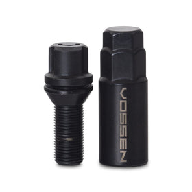 VOSSEN LOCK BOLT - 14X1.5 - 30mm - 17 HEX -  SET OF 4 - CONE SEAT - BLACK - 0