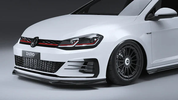 Zaero Design VW Golf GTI Mk7.5 EVO-1 Gloss Black Front Splitter | ZA-GOLF-75-GTI-FS