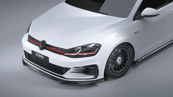 Zaero Design VW Golf GTI Mk7.5 EVO-1 Gloss Black Front Splitter | ZA-GOLF-75-GTI-FS