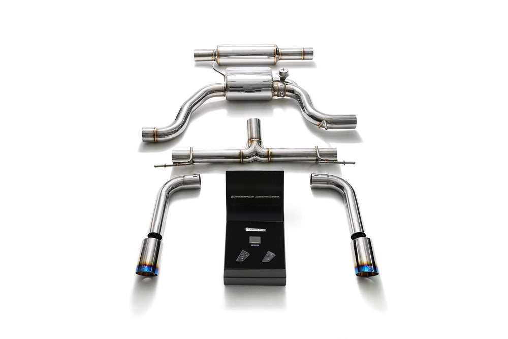 ARMYTRIX Stainless Steel Valvetronic Catback Exhaust System Dual Tips Volkswagen Golf | GTI MK7 2015-2020