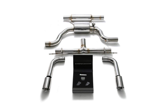 ARMYTRIX Stainless Steel Valvetronic Catback Exhaust System Dual Tips Volkswagen Golf | GTI MK7 2015-2020