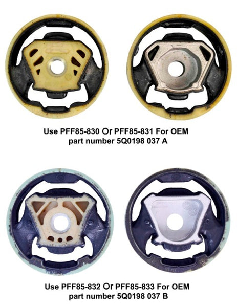 Power Flex Front Lower Engine Mount Hybrid Bushing (Large) B - VW/Audi / Mk7 / Mk8 / Golf / Passat / Tiguan / 8V / A3 / S3 / Mk3 /