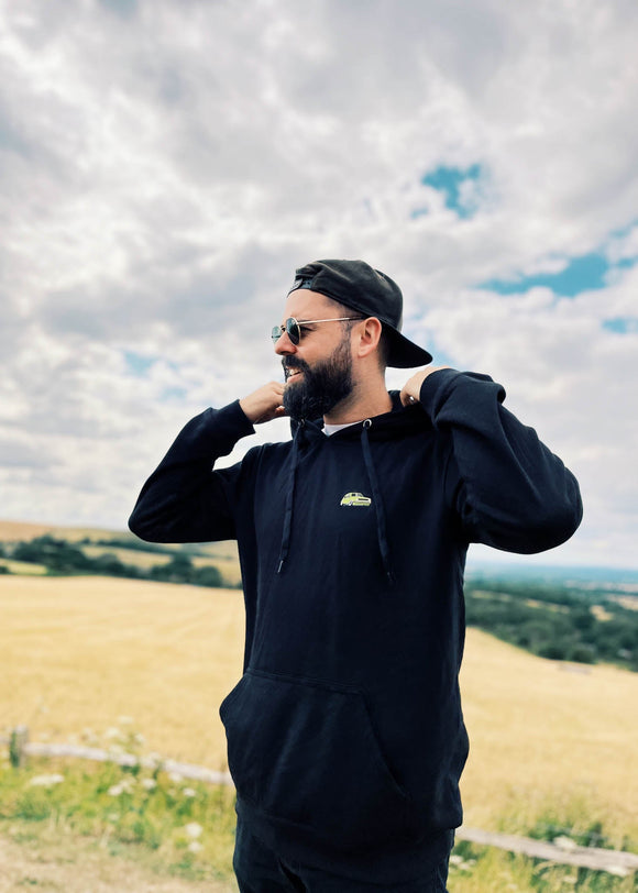 Model wearing VW Mk1 hoodie 