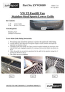 Zunsport VW T5 Van - Front Grille Set Silver finish-2
