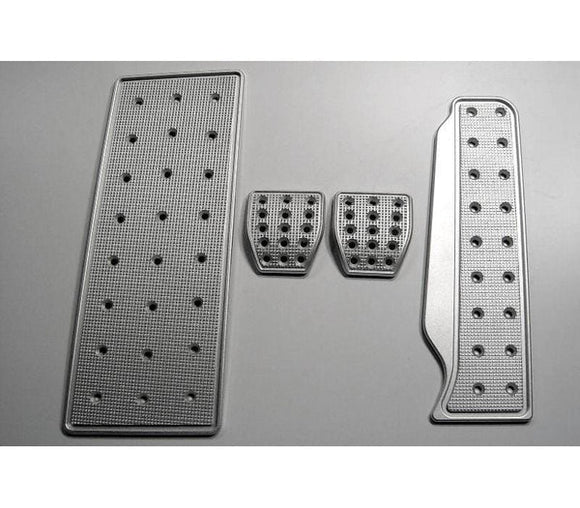 SRP Racing Pedals - VW Mk7/7.5 Golf & Jetta WITH Footrest MANUAL Grid Black/Silver