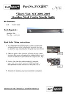 Zunsport Vauxhall Vivaro Full Front Grille Set Silver finish-7