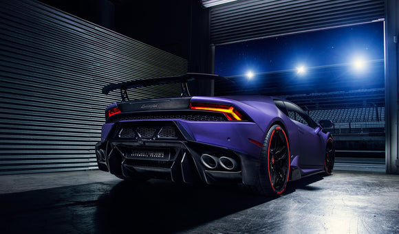 Vorsteiner Lamborghini Huracan Novara Edizione Aero Wing Blade w/ Upright Carbon Fiber PP 2x2 Glossy