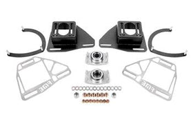 BMR Suspension 82-92 Chevy Camaro Caster/Camber Plates w/ Lockout Plates - Black Hammertone