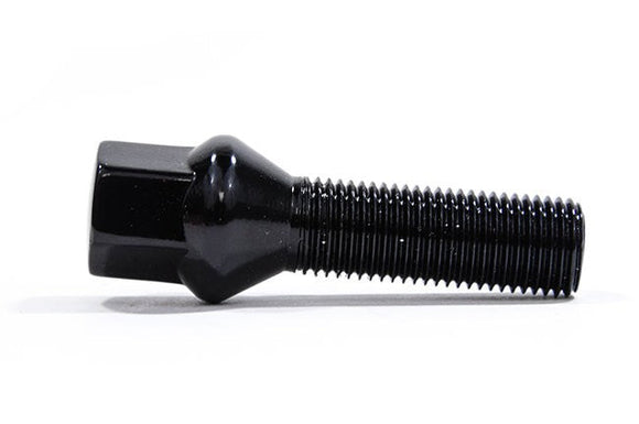 Conical Seat Wheel Bolt Black - 14x1.5x 37mm Length - Priced Each