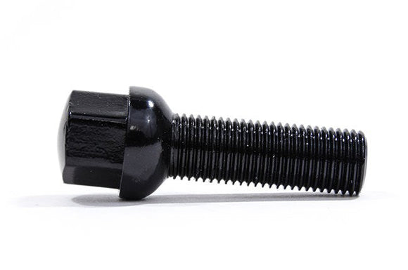 Ball Seat Wheel Bolt Black - 14x1.5x 45mm Length - Priced Each