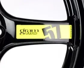 Gram Lights 57DR/57CR Spoke Sticker Luminous Yellow (2 PCS) - 0