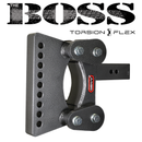 The BOSS TORSION-FLEX 2" Weight Distribution Shank 15.5" Drop 1.7K TW 16K Hitch & GH-0100 Stabilizer Kit-1