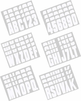 Hardline Boat Lettering Registration Kit 3 in. - 350 White Solid