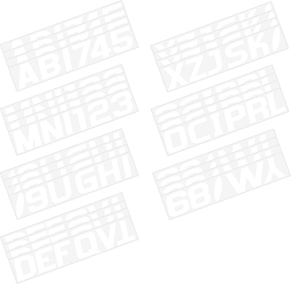 Hardline Boat Lettering Registration Kit 3 in. - 700 Solid White