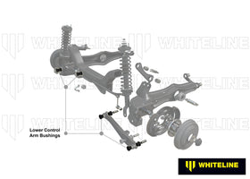 Whiteline Plus 88-00 Honda Civic / 88-9/95 CRX Rear Control Arm - Lower Inner & Outer Bushing Kit - 0