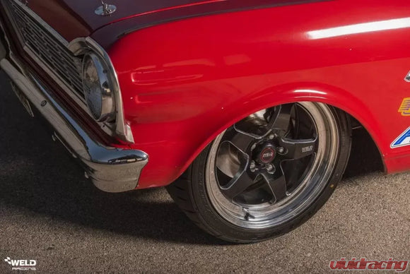 Weld S71 18x10 / 5x4.75 BP / 7.1in. BS Black Wheel (High Pad) - Non-Beadlock