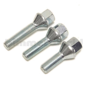 M12x1.5 Extended Length Wheel Bolts for Wheel Spacers  - Silver - 32mm
