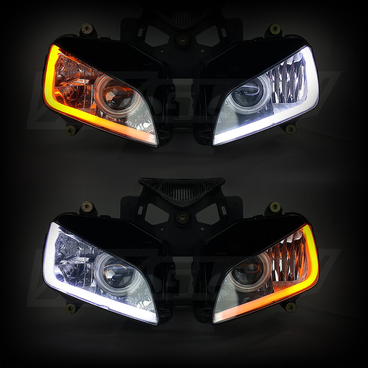 XK Glow 36inch - 2pc Sequential Switchback LED Strip Kit DRL Turnsignal for Headlights