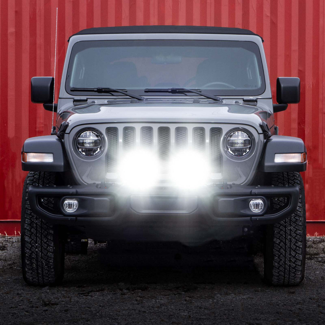 XK Glow Combo Beam Offroad Round Work Light Kit 2pc 7in 44W - 0