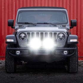 XK Glow Combo Beam Offroad Round Work Light Kit 2pc 7in 44W - 0