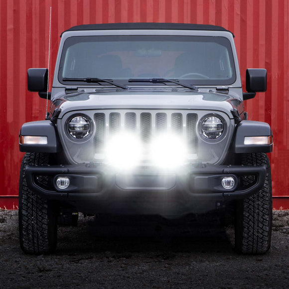 XK Glow Combo Beam Offroad Round Work Light Kit 2pc 7in 44W