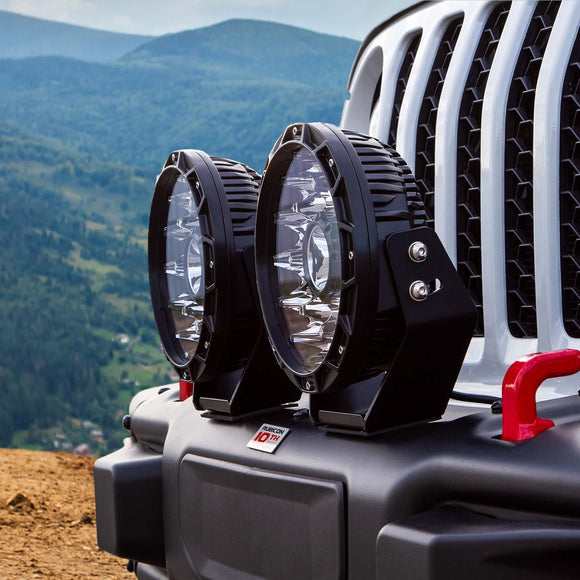 XK Glow Combo Beam Offroad Round Work Light Kit 2pc 9in 110W