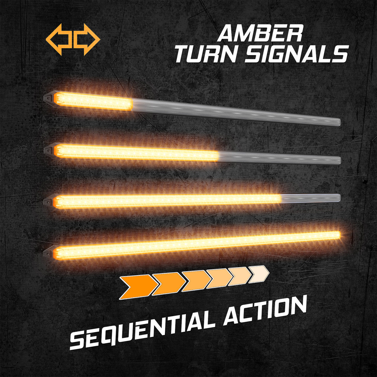 XK Glow 9In Switchback Grill Lights with Start-up Animation & Sequential Turn Signals - 0