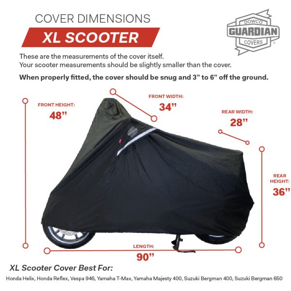Dowco Scooter WeatherAll Plus Cover Black - XL - 0