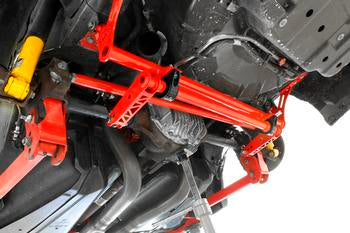 BMR 05-14 S197 Mustang Rear Bolt-On Hollow 35mm Xtreme Anti-Roll Bar Kit (Delrin) - Red