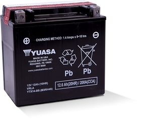 Yuasa YTX14-BS Maintenance Free AGM 12 Volt Battery (Bottle Supplied)