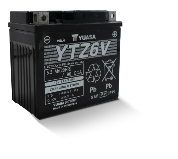 Yuasa YTZ6V Maintenance Free AGM 12 Volt Battery