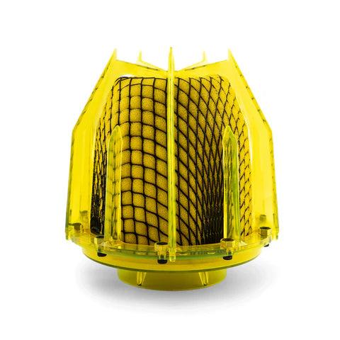 Weapon R 3in Dragon Air Filter (w/ Coupler/Clamp) - Color Cage and Yellow Foam