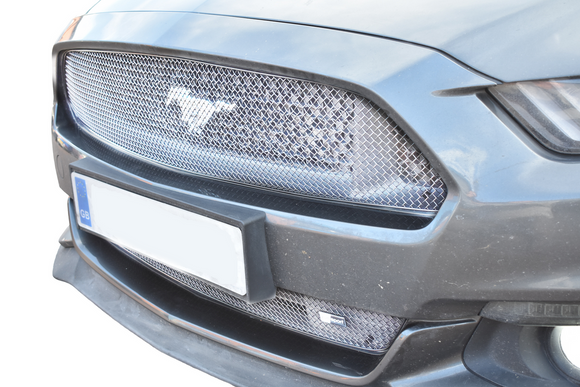 Zunsport Ford Mustang GT Front Grille Set - Silver finish