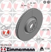BMW Brake Disc - Zimmermann 34106887398