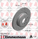 Rear Drilled Brake Rotor Kit (330x20mm) - BMW F3x-2
